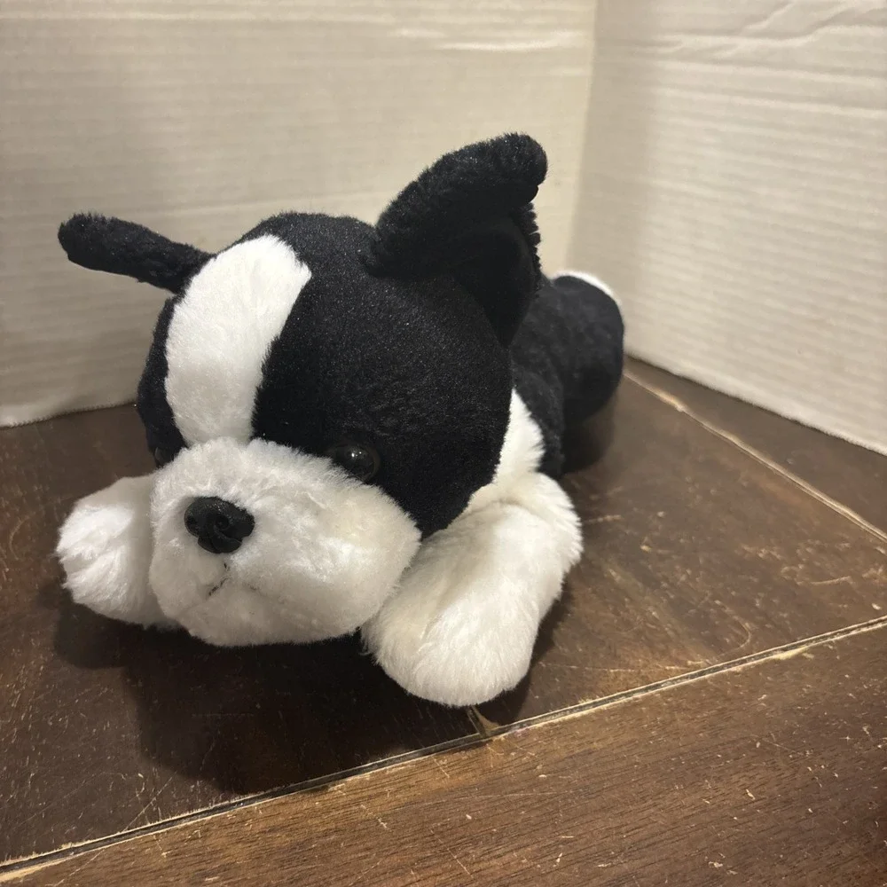 Aurora Flopsie Buster Boston Terrier Dog‎ Plush Black White Stuffed Animal 2018